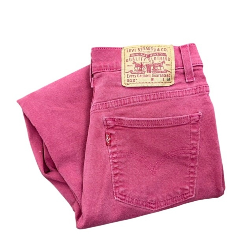 Vintage 1994 Levi's 512 High Waisted Jeans Error Mis-tab Upside Down USA Made 6 - Picture 2 of 14